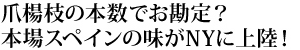 爪楊枝の本数でお勘定？本場スペインの味がNYに上陸！